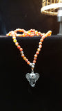 Orange Hand Knotted Banded Agate w/ Elephant Diffuser
