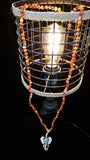 Orange Hand Knotted Banded Agate w/ Elephant Diffuser