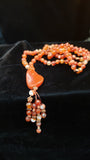 Fire Agate Hand Knotted Mala