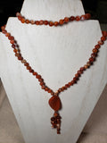 Fire Agate Hand Knotted Mala