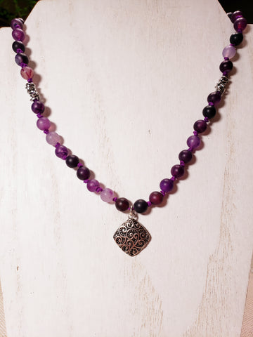 Purple Banded Agate Choker