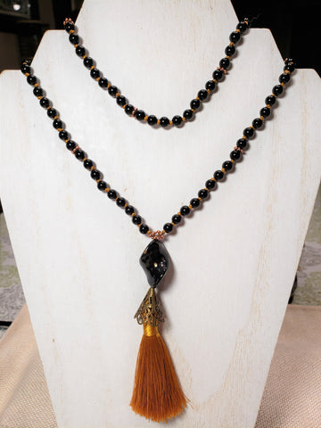 Hand Knotted Onyx Mala