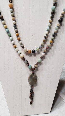 Hand Knotted Amazonite Mala