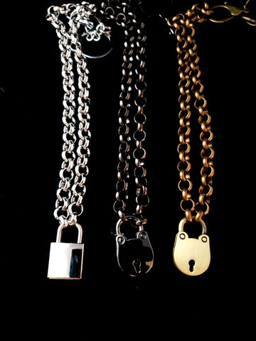 Rolo Chain Collar w/ working lock