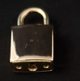 Bronze Rolo Chain Anklet Lock & Key