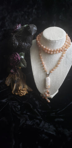 Natural Moonstone Mala