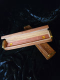 Carved Wood Incense Box Burner 12"L