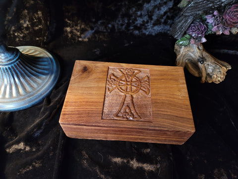 Celtic Cross Wooden Box
