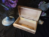 Floral Carved Wooden Box
