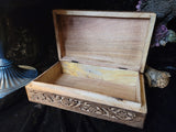 Floral Carved Wooden Box