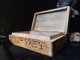 Floral Carved Wooden Box