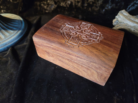 Celtic Cross Wooden Box