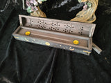 Celestial Wood Incense Box Burner Black