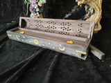 Celestial Wood Incense Box Burner Black