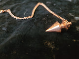 Copper Finish Pendulum 1.25"L with Chain