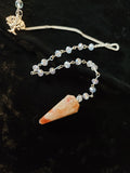 Sunstone Gemstone Pendulum with Chain