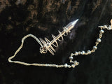 Spiral Silver Finish Pendulum 2.5"L with Chain