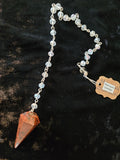 Mahogany Obsidian Gemstone Pendulum with Chain
