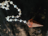 Mahogany Obsidian Gemstone Pendulum with Chain