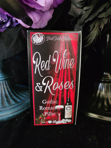 Red Wine and Roses Pillar Candle