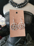 Pentagram Earrings (Silver)