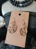 Pentagram Earrings (Gold)