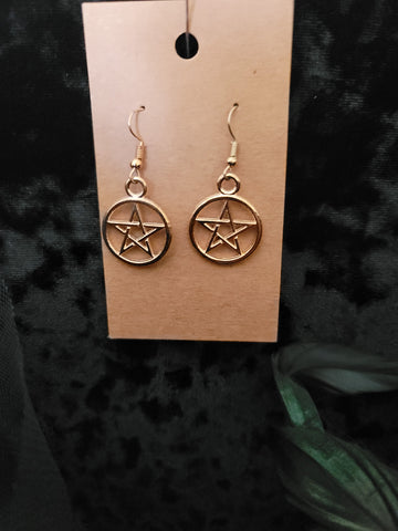 Pentagram Earrings (Gold)