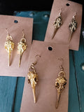 Phoenix Raven Skull Earrings