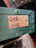 Purple Rhinestone Ornate Drop Earrings