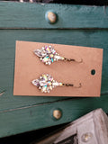 Iridescent Rhinestone Teardrop Earrings