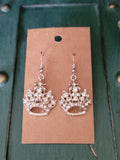 Rhinestone Crown Earrings