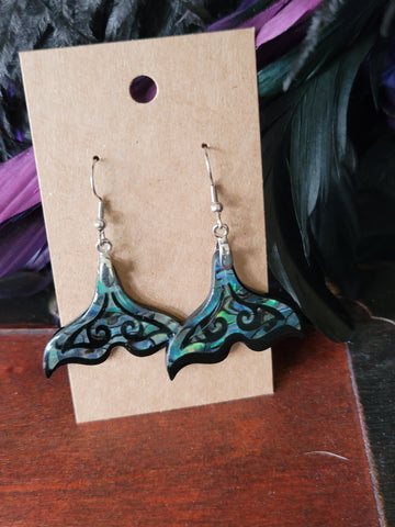 Whale Tail Shell Earrings