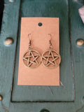 Pentagram Earrings (Bronze)