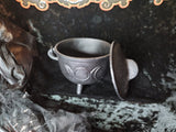 TRIPLE MOON Cast Iron Cauldron with Lid