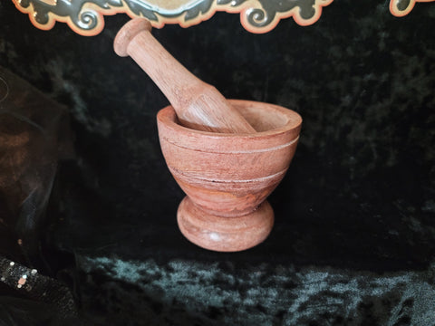 Wooden Mortar & Pestle