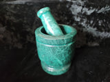 Green Marble Mortar & Pestle