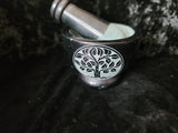 Tree of Life Carved Black Soapstone Mortar & Pestle