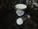 Tree of Life Carved Black Soapstone Mortar & Pestle