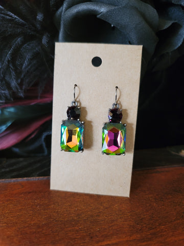 Multi-Color Plated Hematite Earrings