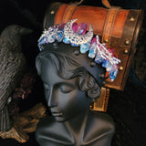Moon Goddess Raw Crystal Quartz Crown (Purple & Blue)