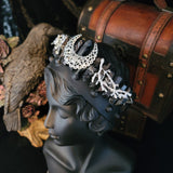 Moon Goddess Raw Crystal Quartz Crown (Black)