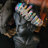 Moon Goddess Raw Crystal Quartz Crown (Purple)