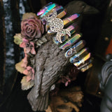 Moon Goddess Raw Crystal Quartz Crown (Purple)