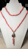Hand Knotted Peach Quartz