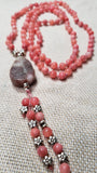 Hand Knotted Peach Quartz