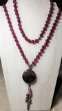 Hand Knotted Magenta Quartz