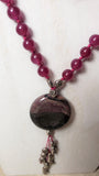 Hand Knotted Magenta Quartz