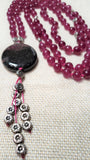 Hand Knotted Magenta Quartz