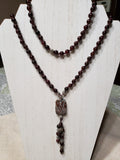 Hand Knotted Garnet Mala
