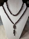 Hand Knotted Garnet Mala